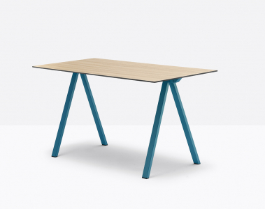 Стол ламинированный PEDRALI Arki-Desk Compact сталь, компакт-ламинат HPL синий, 4529 Фото 4