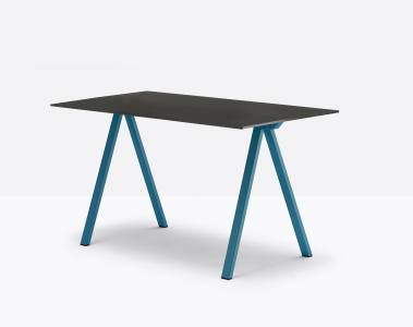 Стол ламинированный PEDRALI Arki-Desk Compact сталь, компакт-ламинат HPL синий, черный Фото 4