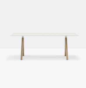 Стол ламинированный PEDRALI Arki-Desk Wood дуб, сталь, ЛДСП беленый дуб, белый Фото 4