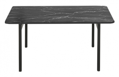 Столик кофейный PEDRALI Blume алюминий, сталь, компакт-ламинат HPL черный, серый мрамор Фото 1