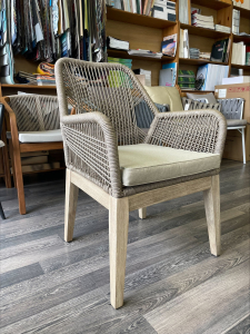 Кресло деревянное плетеное Tagliamento Belle акация, алюминий, роуп, полиэстер натуральный Фото 14