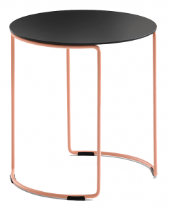 Столик кофейный PEDRALI Circuit сталь, компакт-ламинат HPL розовый, черный Фото 1