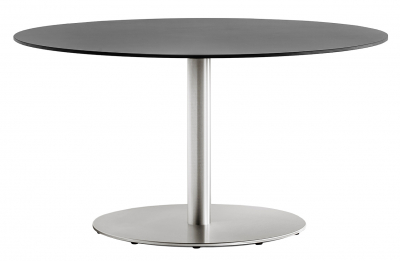 Стол ламинированный PEDRALI Inox Table нержавеющая сталь, компакт-ламинат HPL матовый стальной, черный Фото 1