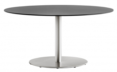 Стол ламинированный PEDRALI Inox Table нержавеющая сталь, компакт-ламинат HPL матовый стальной, черный Фото 1
