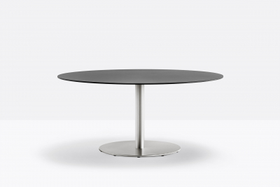 Стол ламинированный PEDRALI Inox Table нержавеющая сталь, компакт-ламинат HPL матовый стальной, черный Фото 4