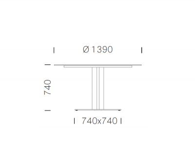 Стол ламинированный PEDRALI Inox Table нержавеющая сталь, компакт-ламинат HPL матовый стальной, черный Фото 2