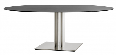 Стол ламинированный PEDRALI Inox Table нержавеющая сталь, компакт-ламинат HPL матовый стальной, черный Фото 1