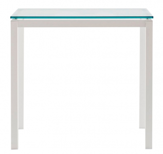 Стол обеденный стеклянный PEDRALI Kuadro сталь, стекло белый, матовый прозрачный Фото 1