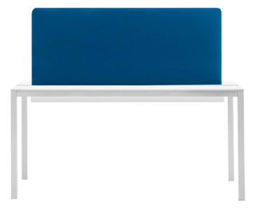 Стол со звукопоглощающей панелью PEDRALI Kuadro Desk сталь, ЛДСП, ткань белый, синий Фото 1