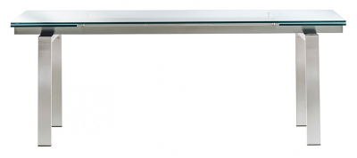 Стол стеклянный раздвижной PEDRALI Magic сталь, стекло матовый стальной, прозрачный Фото 1