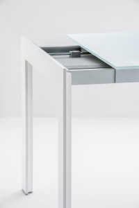 Стол стеклянный раздвижной PEDRALI Matrix алюминий, стекло серебристый, прозрачный Фото 4