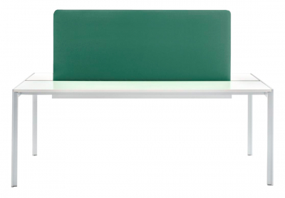 Стол со звукопоглощающей панелью PEDRALI Matrix Desk алюминий, ЛДСП, ткань белый, зеленый Фото 1