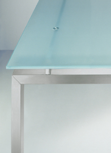 Стол стеклянный PEDRALI Space сталь, стекло матовый стальной, прозрачный Фото 8