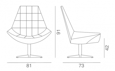 Кресло вращающееся с обивкой Kastel Kayak сталь, искусственная кожа Фото 2