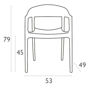 Кресло пластиковое Siesta Contract Carmen стеклопластик, поликарбонат черный, прозрачный Фото 2