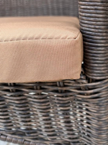 Кресло плетеное с подушкой Afina LV-140B Brown сталь, искусственный ротанг, ткань коричневый Фото 2