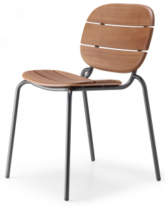 Стул деревянный Scab Design Si-Si Wood сталь, красное дерево Сапелли антрацит, красное дерево Фото 1