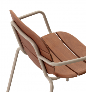 Кресло деревянное Scab Design Si-Si Wood сталь, красное дерево Сапелли тортора, красное дерево Фото 11