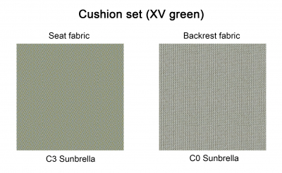 Модуль правый с подушками Scab Design Flap сталь, ткань sunbrella лен, зеленый Фото 4
