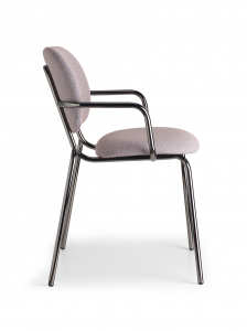 Кресло металлическое c обивкой Scab Design Si-Si Bold сталь, ткань черный никель, серый Фото 6