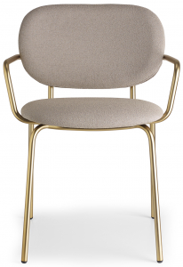 Кресло металлическое c обивкой Scab Design Si-Si Bold сталь, ткань матовое золото, темно-бежевый Фото 1