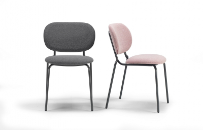 Стул металлический c обивкой Scab Design Si-Si Bold сталь, ткань антрацит, темно-серый Фото 7