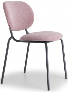 Стул металлический c обивкой Scab Design Si-Si Bold сталь, ткань антрацит, розовый Фото 1