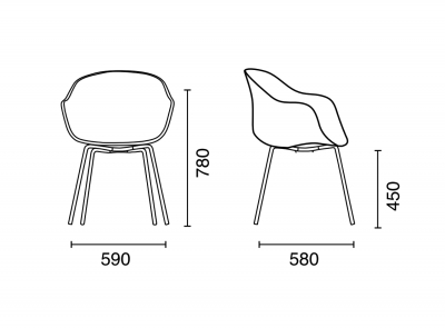 Кресло пластиковое PAPATYA Globe-K ML сталь, стеклопластик кирпично-красный Фото 2