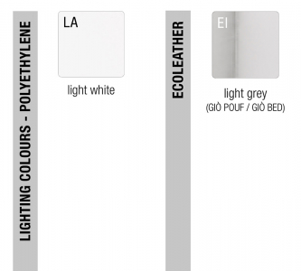 Пуф пластиковый светящийся SLIDE Gio Puff Lighting полиэтилен, экокожа белый, светло-серый Фото 3
