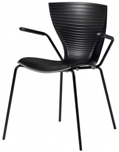 Кресло пластиковое SLIDE Gloria Meeting Standard сталь, полипропилен черный Фото 1