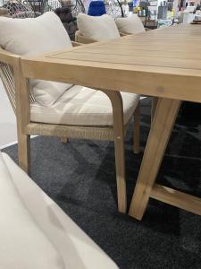 Комплект деревянной мебели Tagliamento Rimini KD акация, роуп, олефин натуральный, бежевый Фото 21