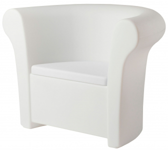 Кресло пластиковое светящееся с подушкой SLIDE Kalla Lighting полиэтилен, полиуретан белый Фото 1