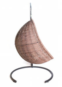 Кресло плетеное подвесное DW Cocoon сталь, искусственный ротанг, полиэстер коричневый Фото 15