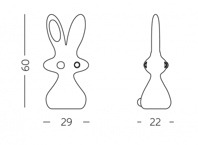 Фигура пластиковая Кролик SLIDE Bunny Standard полиэтилен Фото 2