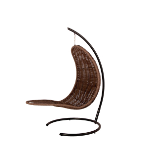 Кресло плетеное подвесное DW Chaise Lounge  сталь, искусственный ротанг, полиэстер коричневый Фото 7