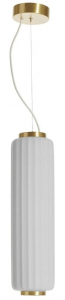 Светильник пластиковый подвесной SLIDE Cordiale Lumiere Lighting LED латунь, полиэтилен белый Фото 1