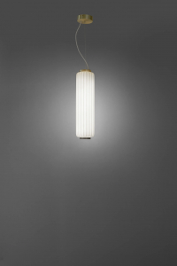 Светильник пластиковый подвесной SLIDE Cordiale Lumiere Lighting LED латунь, полиэтилен белый Фото 4