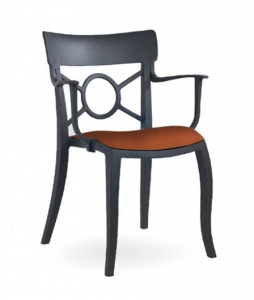 Кресло пластиковое с обивкой PAPATYA Opera-K Soft стеклопластик, поликарбонат, ткань Фото 7