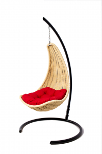 Кресло плетеное подвесное DW Hammock сталь, искусственный ротанг, полиэстер песочный Фото 8