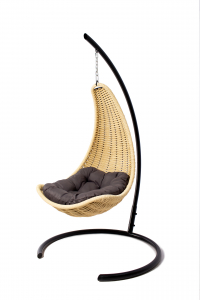 Кресло плетеное подвесное DW Hammock сталь, искусственный ротанг, полиэстер песочный Фото 9
