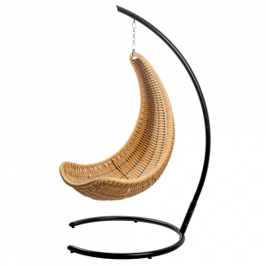 Кресло плетеное подвесное DW Hammock сталь, искусственный ротанг, полиэстер песочный Фото 6