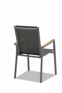 Кресло текстиленовое BraFab Sater алюминий, тик, текстилен антрацит Фото 3