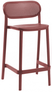 Стул пластиковый полубарный Gaber Nuta Stool 68 технополимер бордовый Фото 1