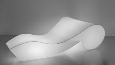 Шезлонг пластиковый светящийся SLIDE Rococo Lighting полиэтилен белый Фото 5
