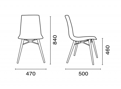 Стул прозрачный PAPATYA X-Treme-S Wox Beech Wood бук, поликарбонат натуральный, прозрачный Фото 2