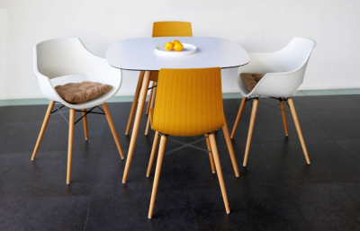 Стул пластиковый PAPATYA X-Treme-S Wox Pro Beech Wood бук, стеклопластик темно-желтый Фото 4