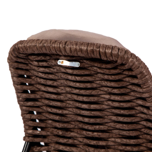 Кресло плетеное с подушкой DW Patio Vine сталь, искусственный ротанг, полиэстер коричневый Фото 4