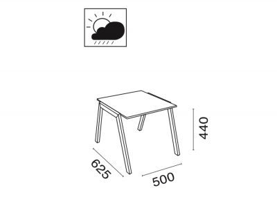 Столик металлический приставной PAPATYA Zen Side Table сталь, компакт-ламинат HPL белый Фото 2