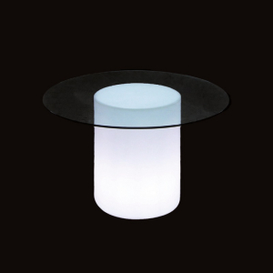 Стол пластиковый со стеклом светящийся SLIDE Arthur Lighting полиэтилен, закаленное стекло белый Фото 8