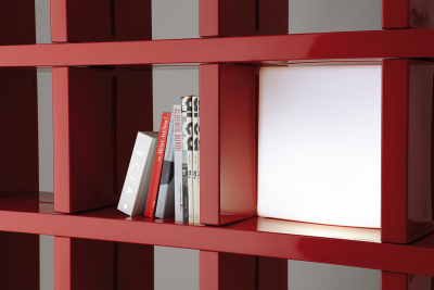 Модуль светящийся для книжной полки SLIDE Quadro Lighting полиэтилен белый Фото 5